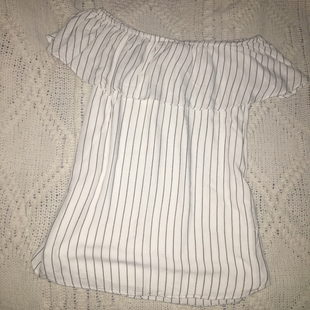 Off Shoulder Striped Dress with Pockets